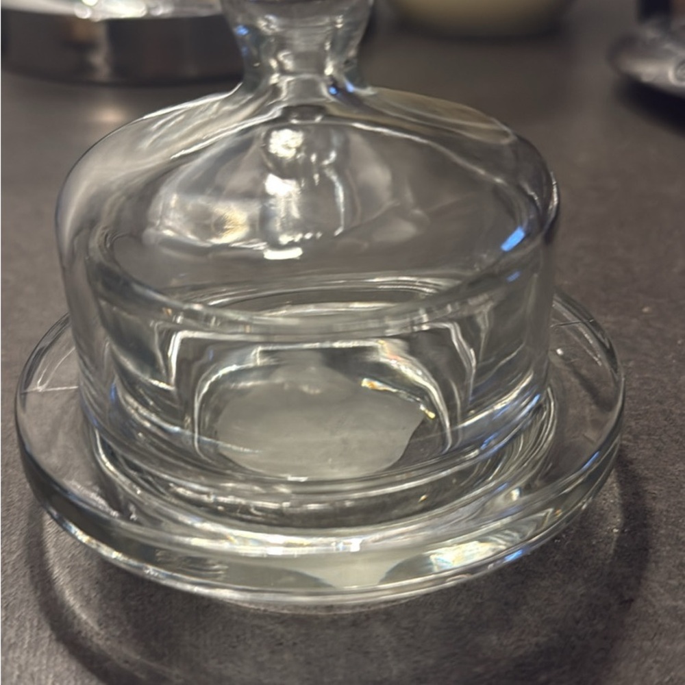 Anchor Hocking Clear Glass Butter Keeper
